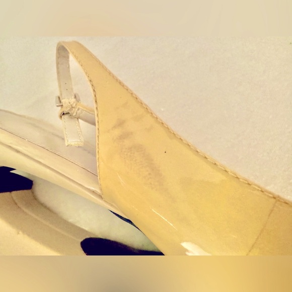 🔅LIZ CLAIBORNE🔅”LAYLA” LEATHER PATIN LOW 1” PEEP TOE SLING-BACK DRESS SHOES✨ - Picture 11 of 11